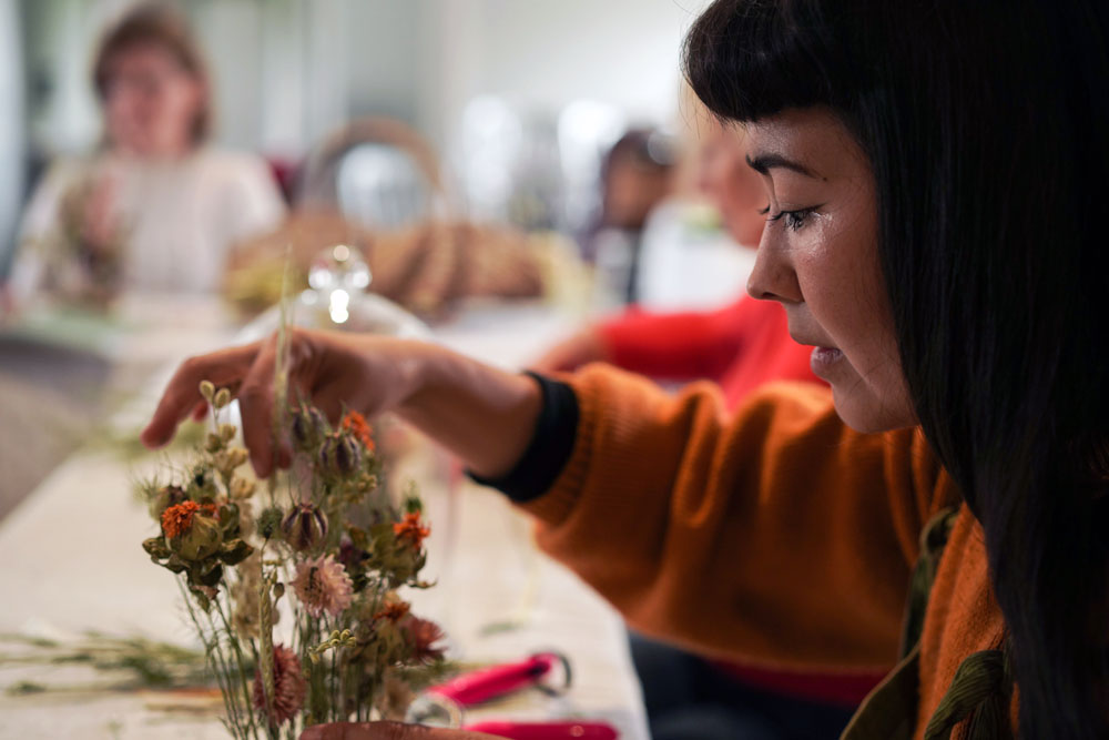 Mindful Morning with Dried Flowers