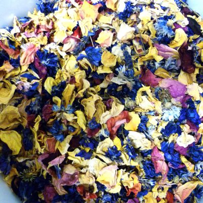 Dried petal confetti